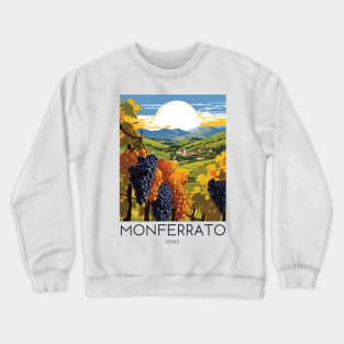 A Pop Art Travel Print of Monferrato - Italy Crewneck Sweatshirt